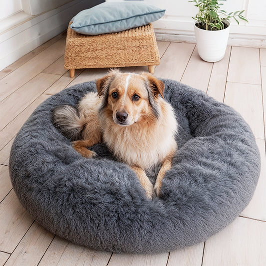 Calming Anti-Anxiety Dog Bed for Deep Sleep & Support